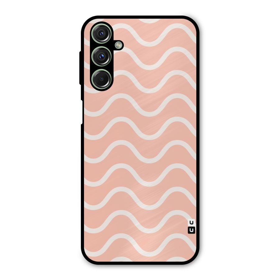 Pastel Peach Waves Metal Back Case for Galaxy M34