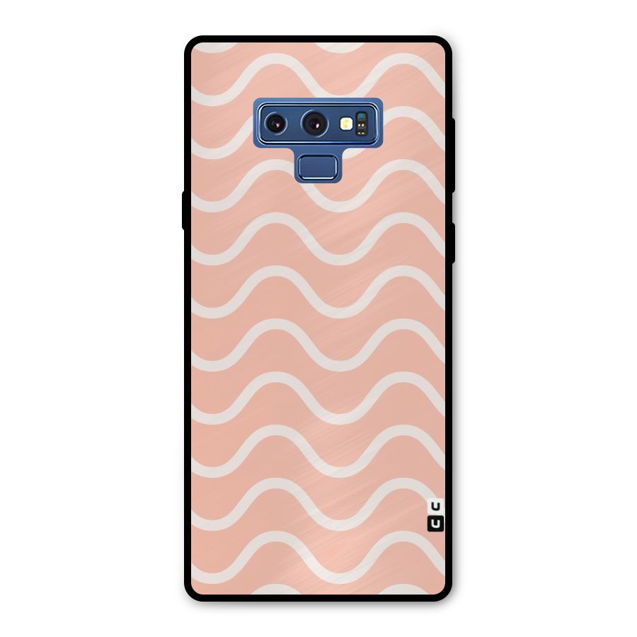 Pastel Peach Waves Metal Back Case for Galaxy Note 9