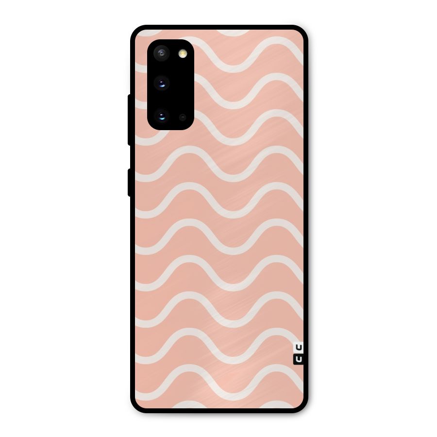 Pastel Peach Waves Metal Back Case for Galaxy S20