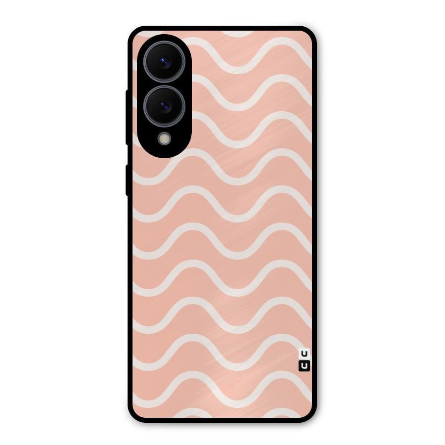 Pastel Peach Waves Metal Back Case for Galaxy S25 Edge