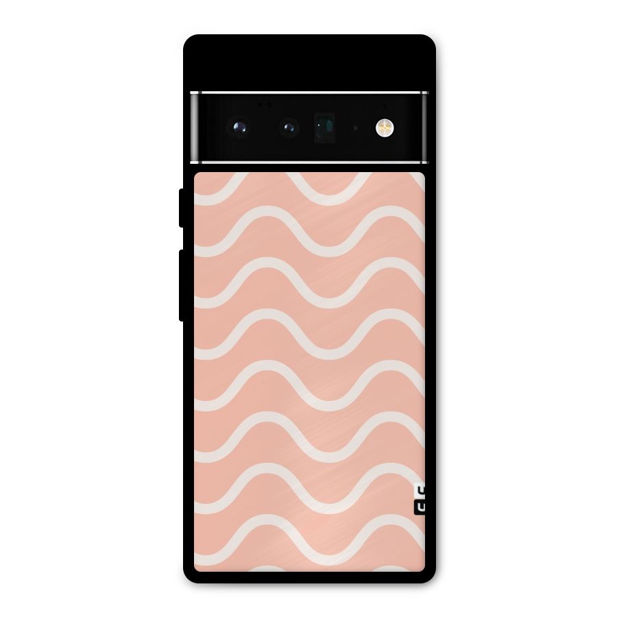 Pastel Peach Waves Metal Back Case for Google Pixel 6 Pro