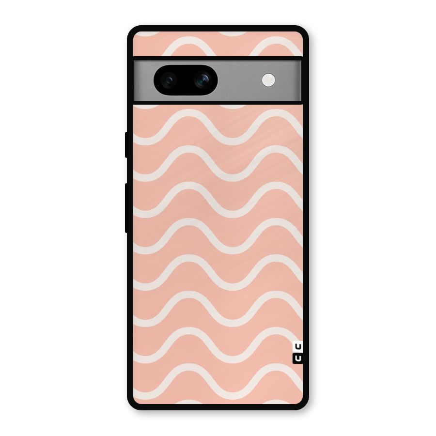 Pastel Peach Waves Metal Back Case for Google Pixel 7a