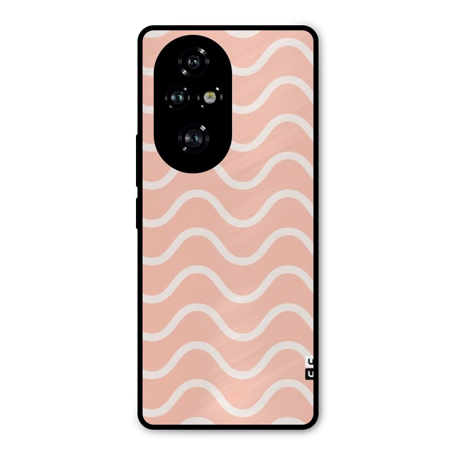 Pastel Peach Waves Metal Back Case for Honor 200 Pro