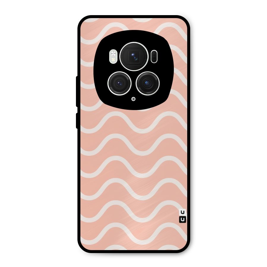 Pastel Peach Waves Metal Back Case for Honor Magic6 Pro