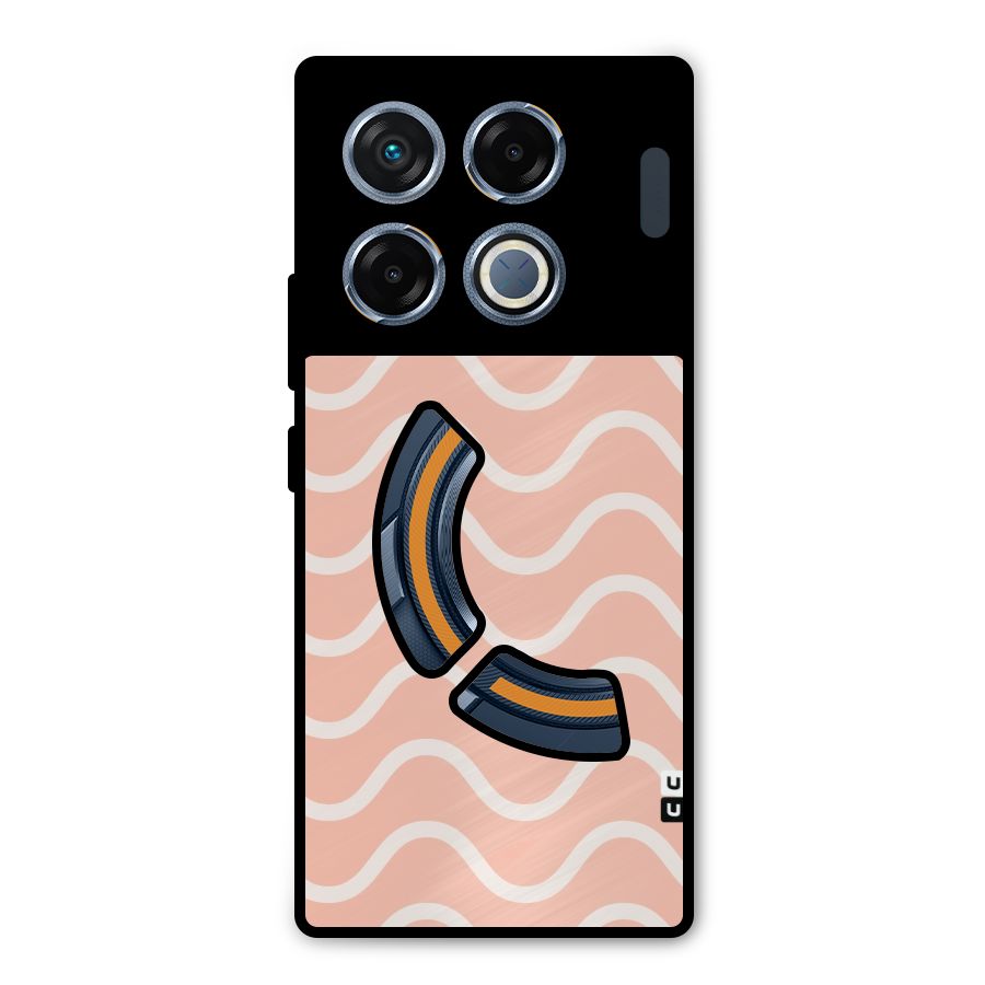 Pastel Peach Waves Metal Back Case for Infinix GT 20 Pro