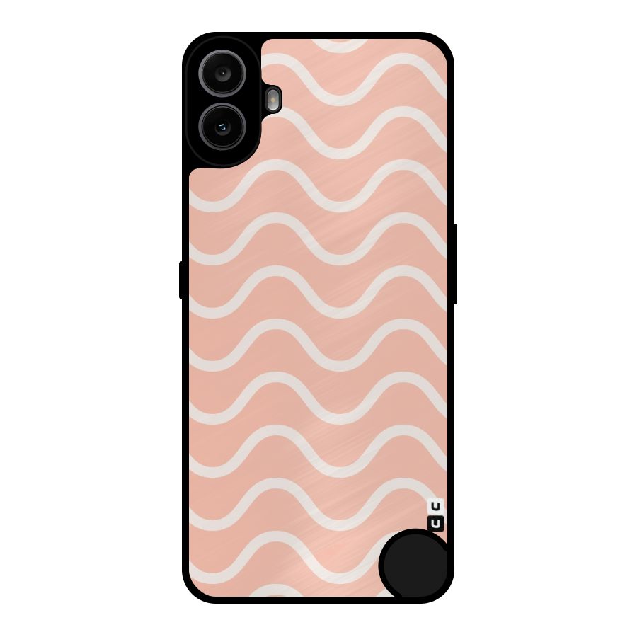 Pastel Peach Waves Metal Back Case for Nothing CMF Phone 1