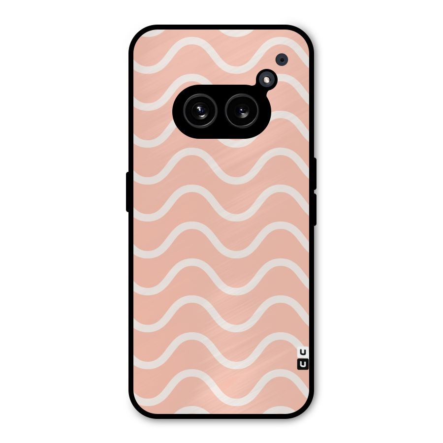 Pastel Peach Waves Metal Back Case for Nothing Phone 2a Plus
