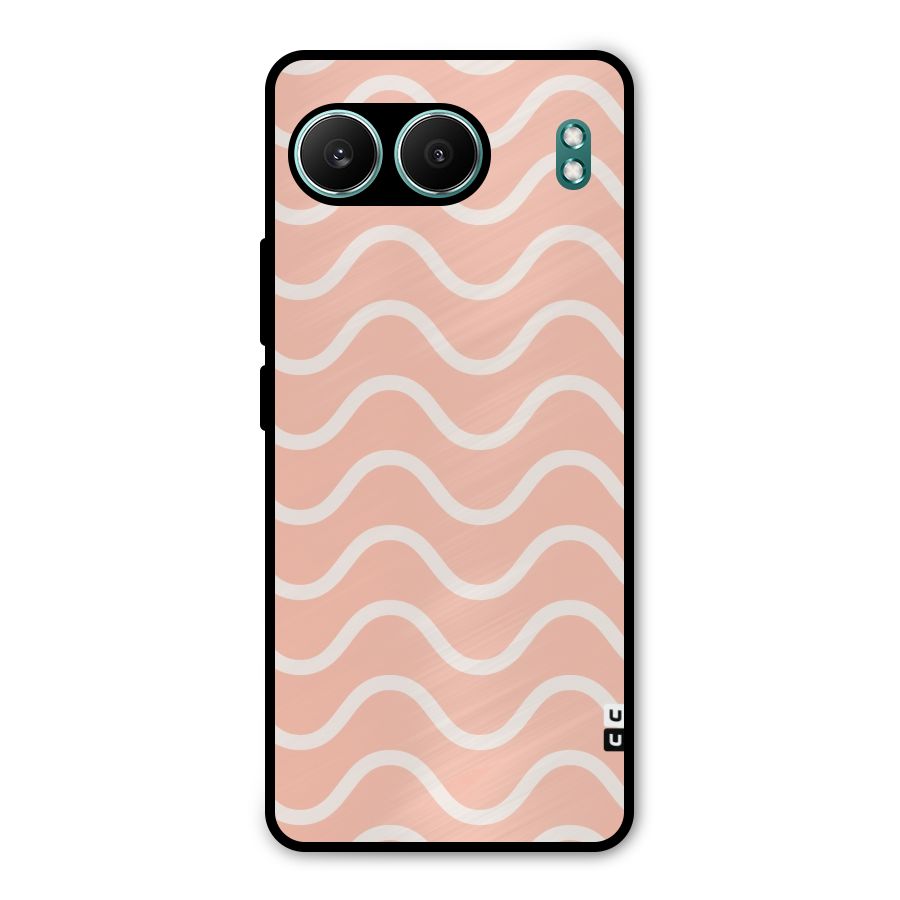 Pastel Peach Waves Metal Back Case for OnePlus Nord 4