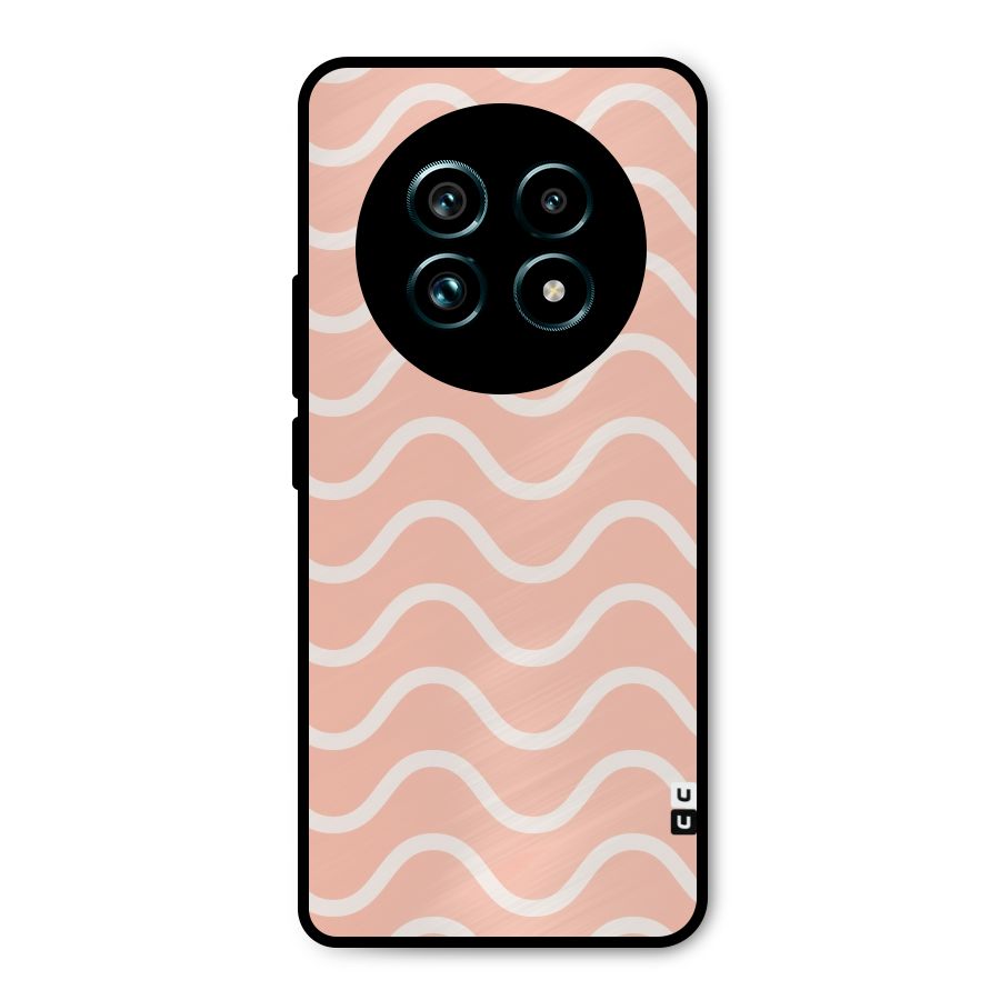 Pastel Peach Waves Metal Back Case for Realme 13 Pro Plus