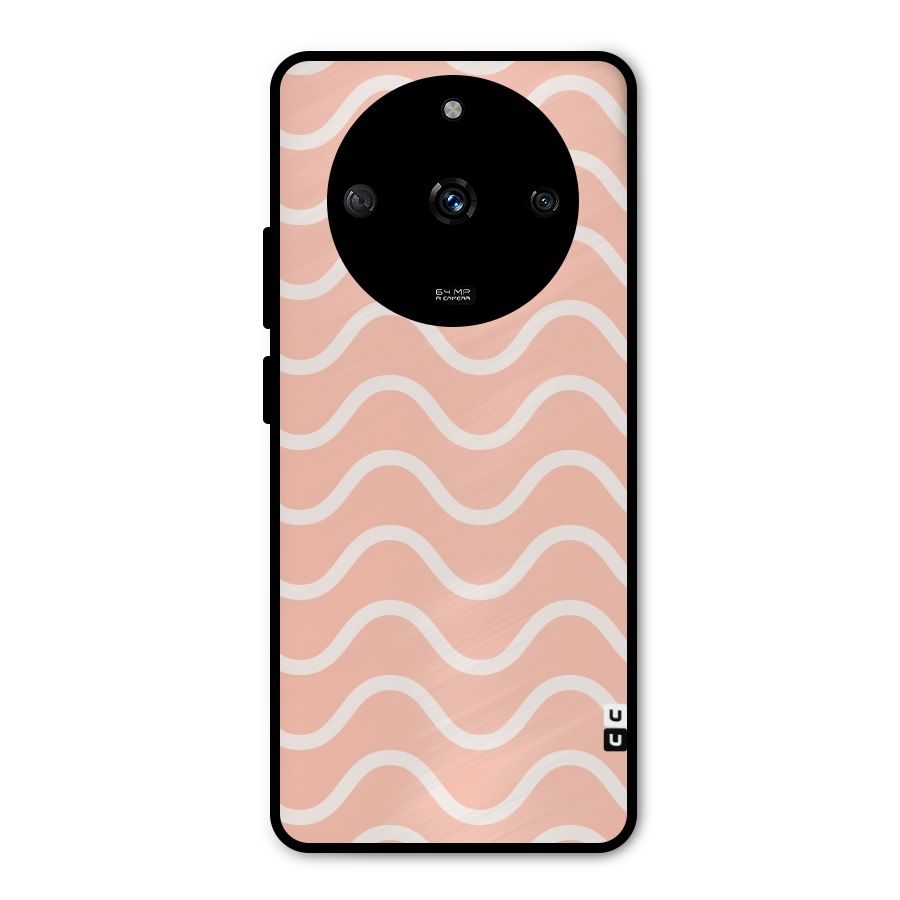 Pastel Peach Waves Metal Back Case for Realme Narzo 60 5G