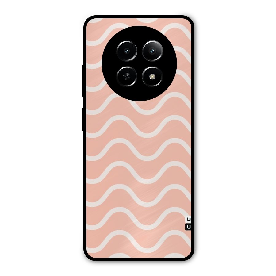 Pastel Peach Waves Metal Back Case for Realme Narzo N65