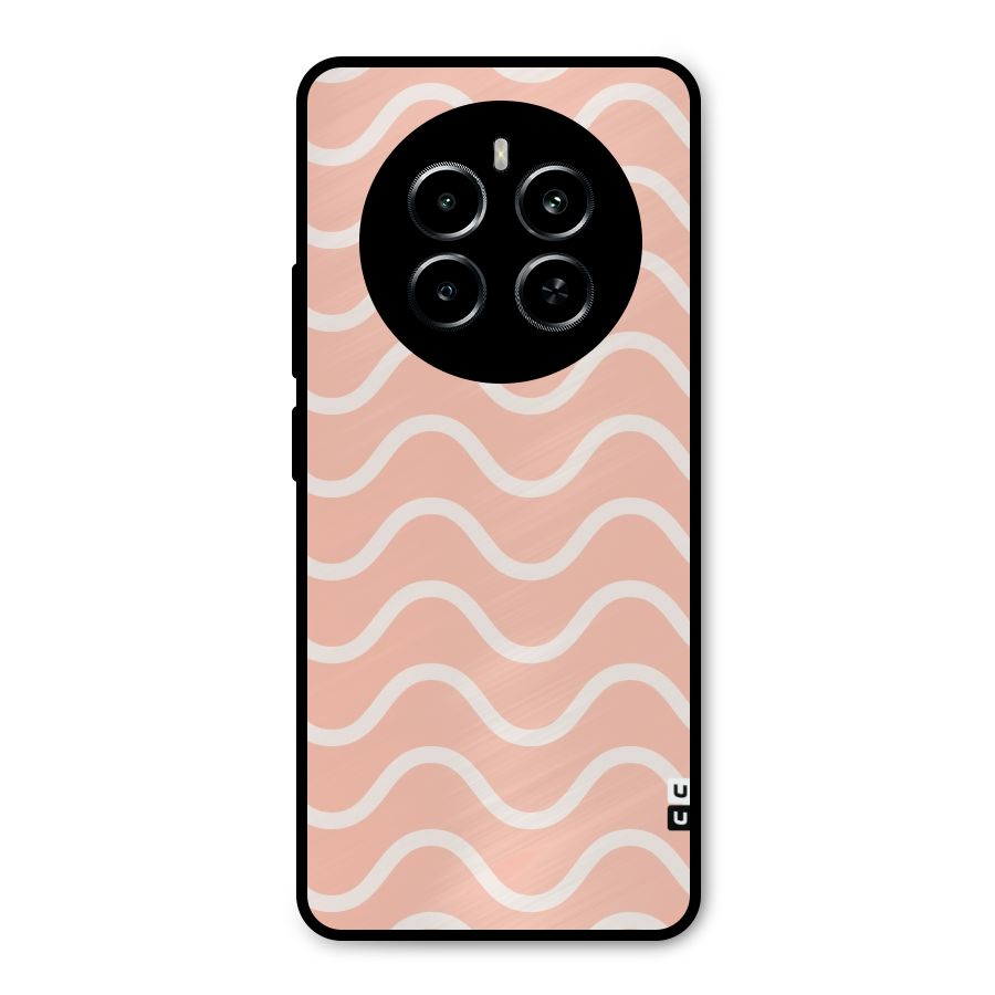 Pastel Peach Waves Metal Back Case for Realme P1