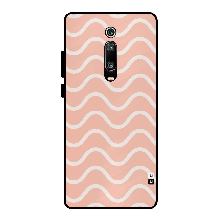 Pastel Peach Waves Metal Back Case for Redmi K20