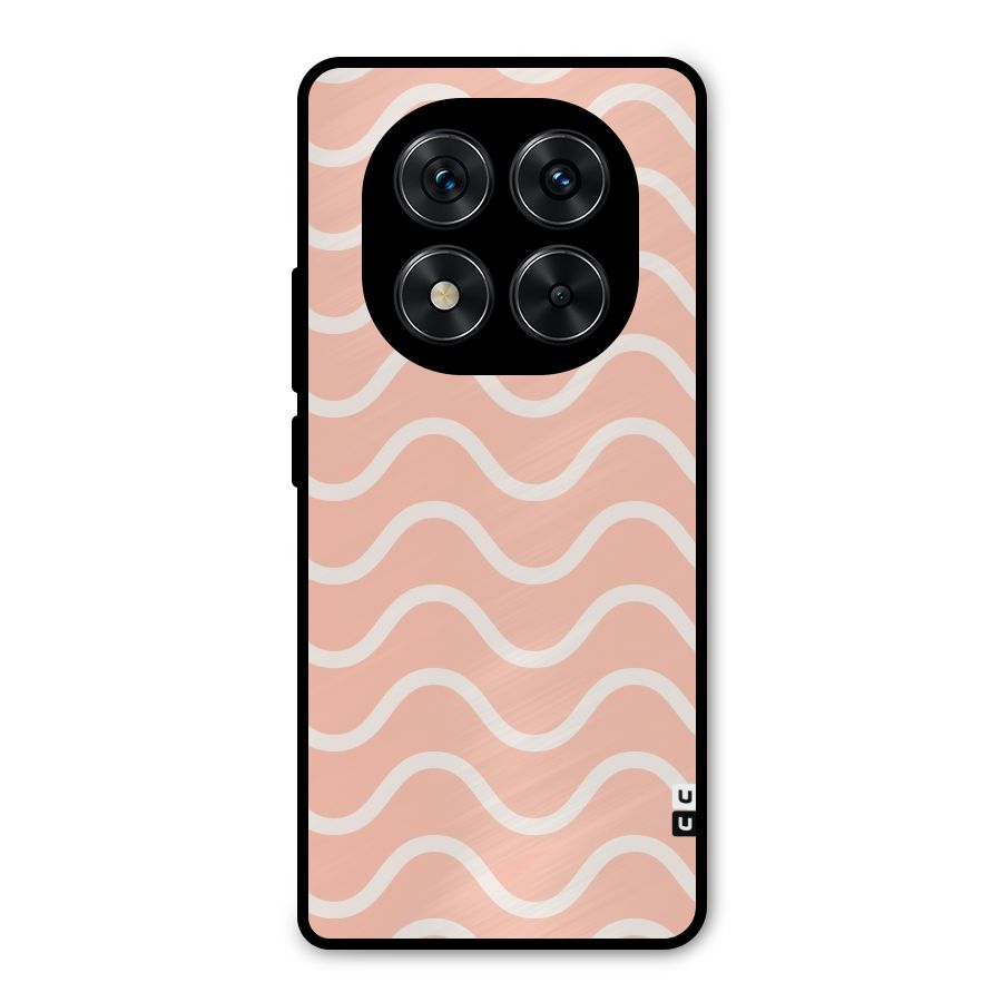 Pastel Peach Waves Metal Back Case for Redmi Note 14 Pro 5G