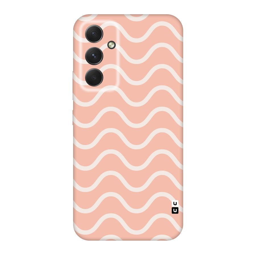 Pastel Peach Waves Original Polycarbonate Back Case for Galaxy A54