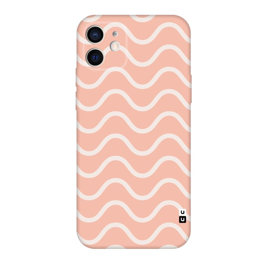Pastel Peach Waves Original Polycarbonate Back Case for iPhone 12