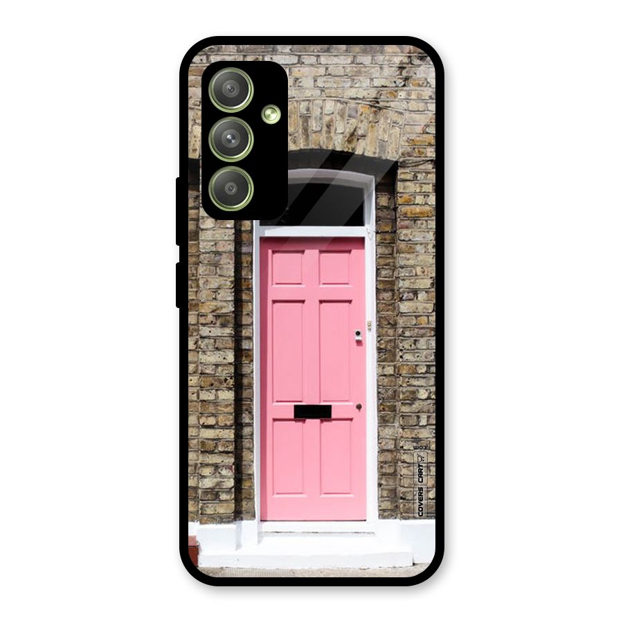 Pastel Pink Door Glass Back Case for Galaxy A54