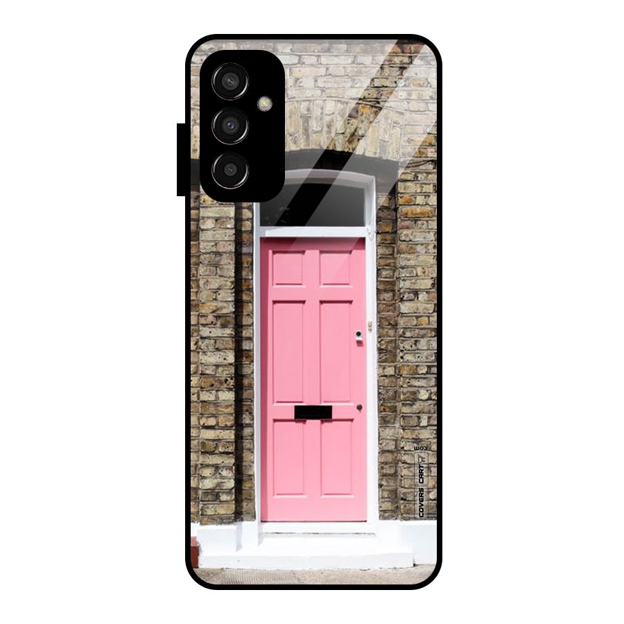 Pastel Pink Door Glass Back Case for Galaxy F13