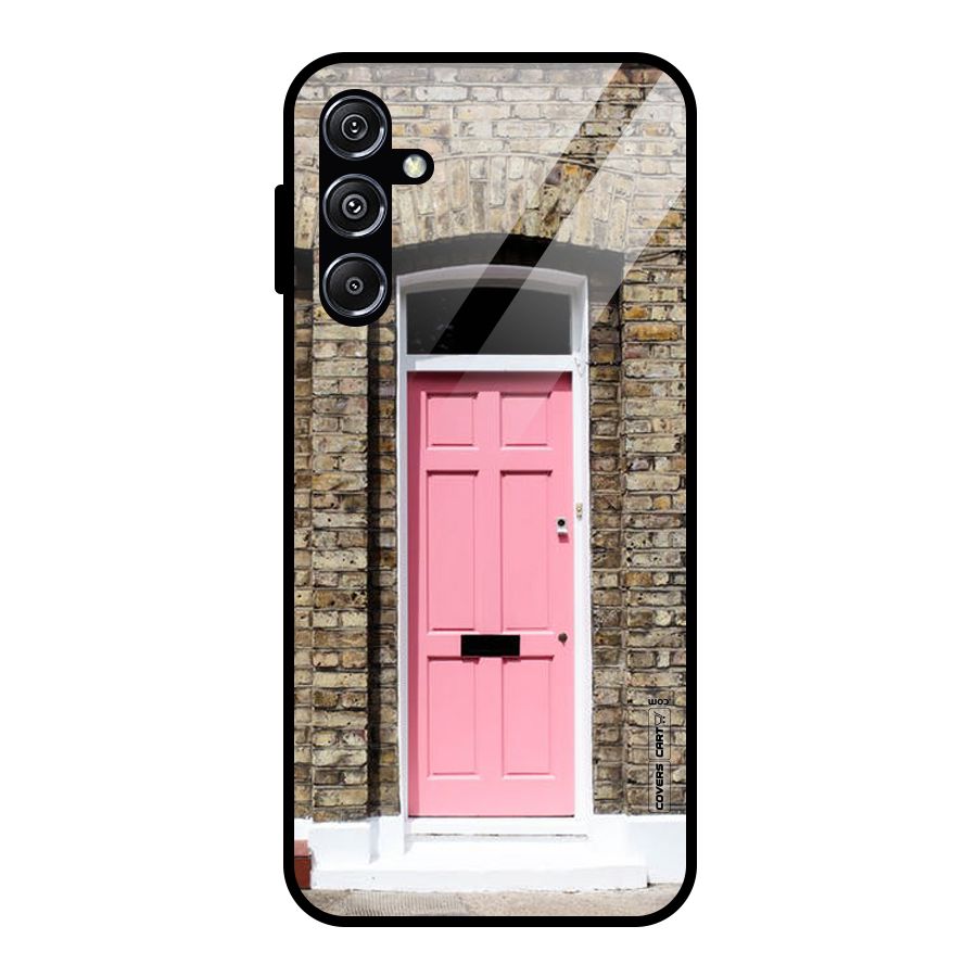 Pastel Pink Door Glass Back Case for Galaxy M34 5G