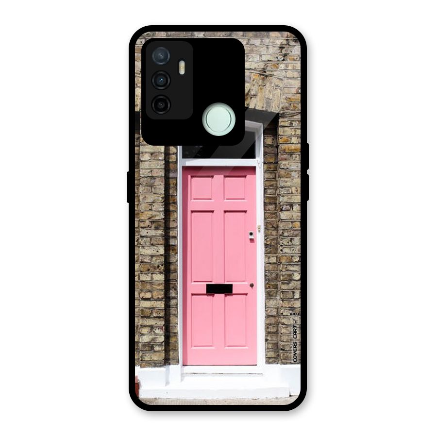 Pastel Pink Door Glass Back Case for Oppo A53
