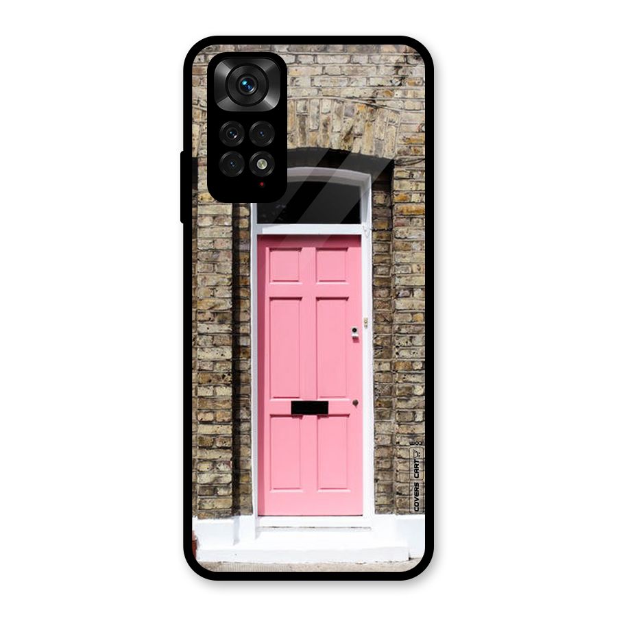 Pastel Pink Door Glass Back Case for Redmi Note 11S