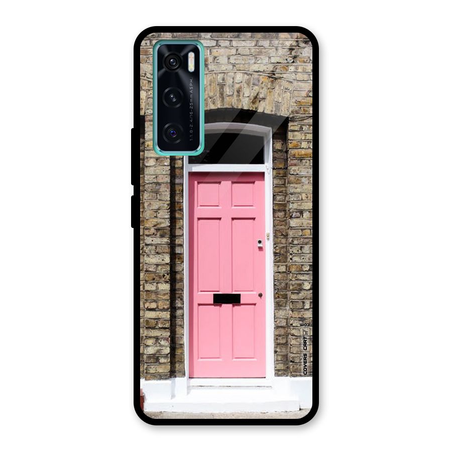 Pastel Pink Door Glass Back Case for Vivo V20 SE