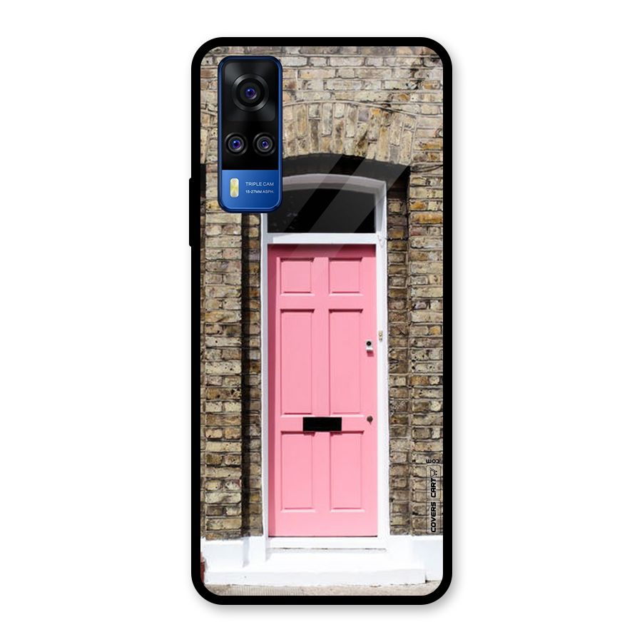 Pastel Pink Door Glass Back Case for Vivo Y31