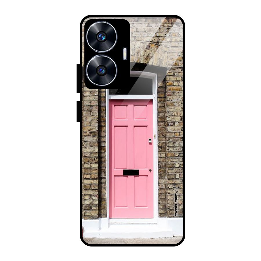 Pastel Pink Door Glass Back Case for realme C55