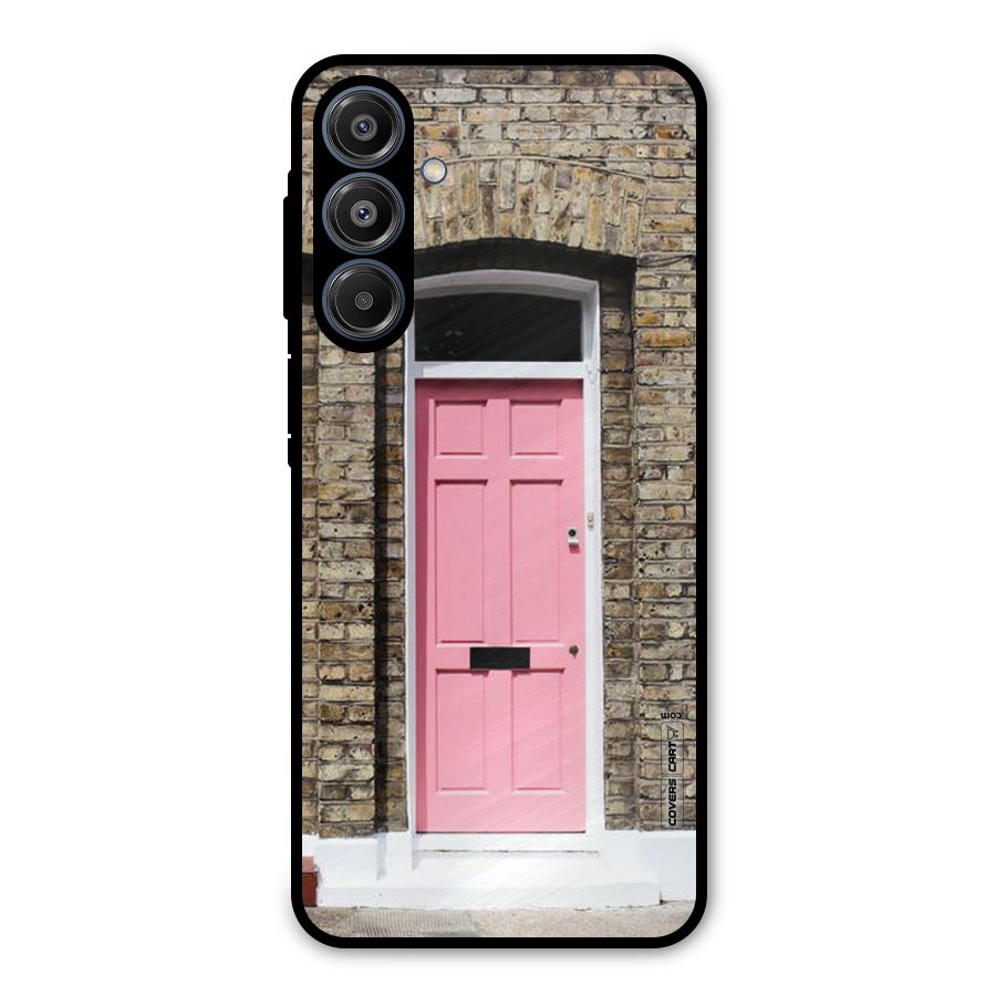Pastel Pink Door Metal Back Case for Galaxy A16 5G