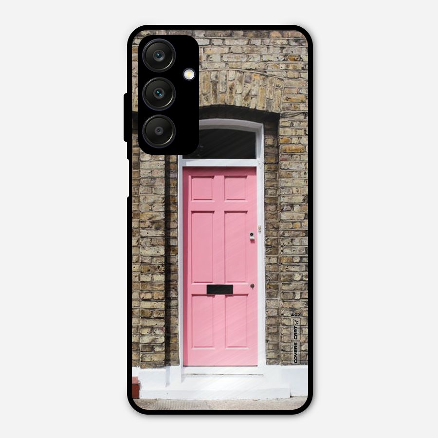 Pastel Pink Door Metal Back Case for Galaxy A25 5G
