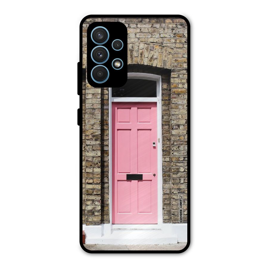 Pastel Pink Door Metal Back Case for Galaxy A32