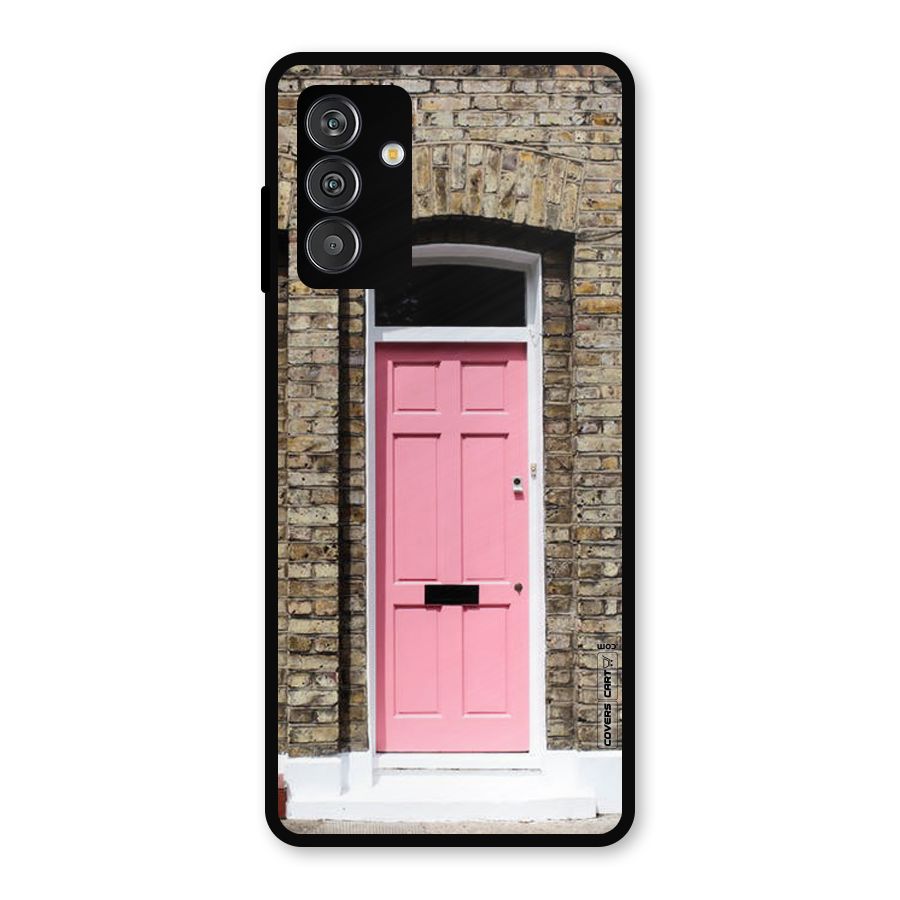 Pastel Pink Door Metal Back Case for Galaxy F13