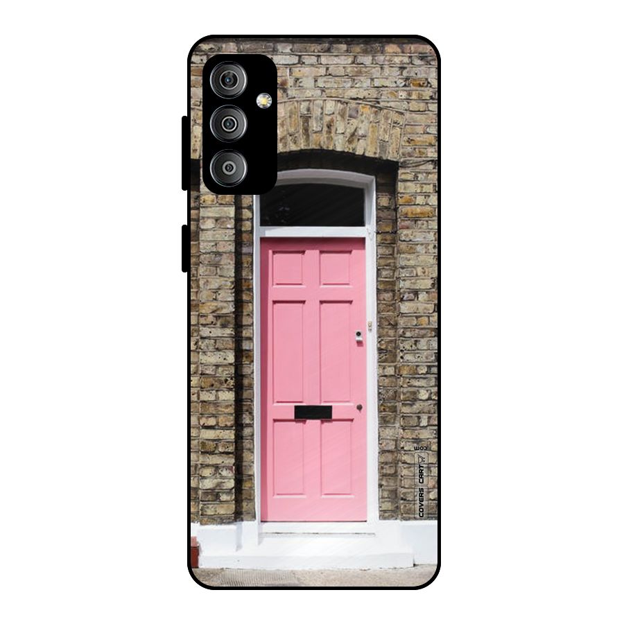 Pastel Pink Door Metal Back Case for Galaxy F23