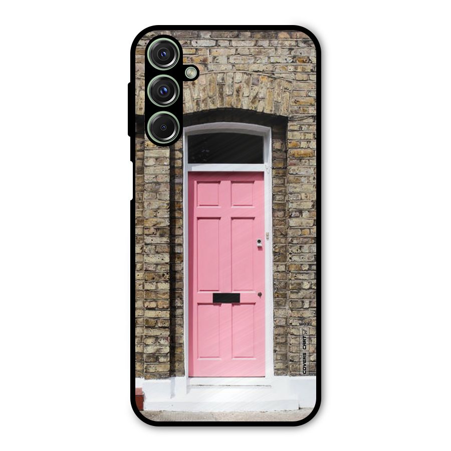 Pastel Pink Door Metal Back Case for Galaxy F34