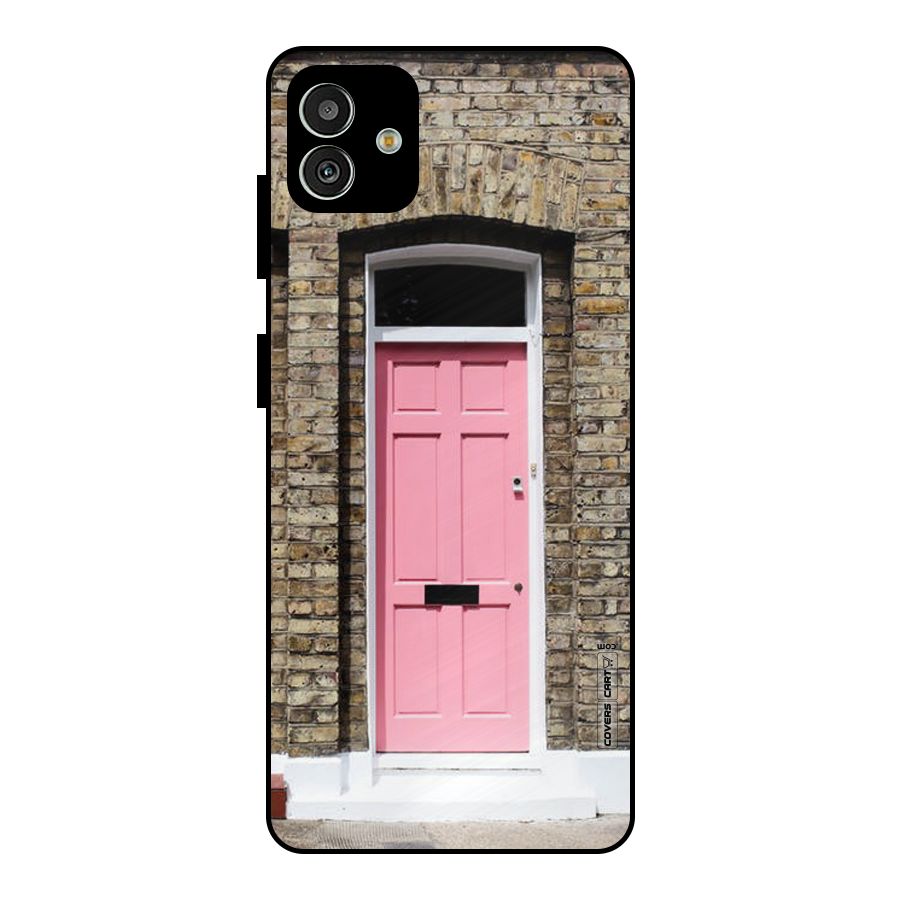 Pastel Pink Door Metal Back Case for Galaxy M13 5G