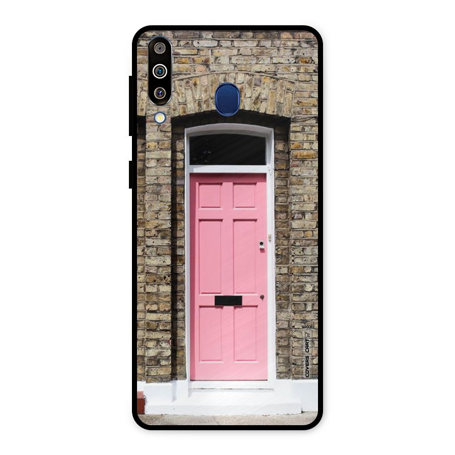 Pastel Pink Door Metal Back Case for Galaxy M30