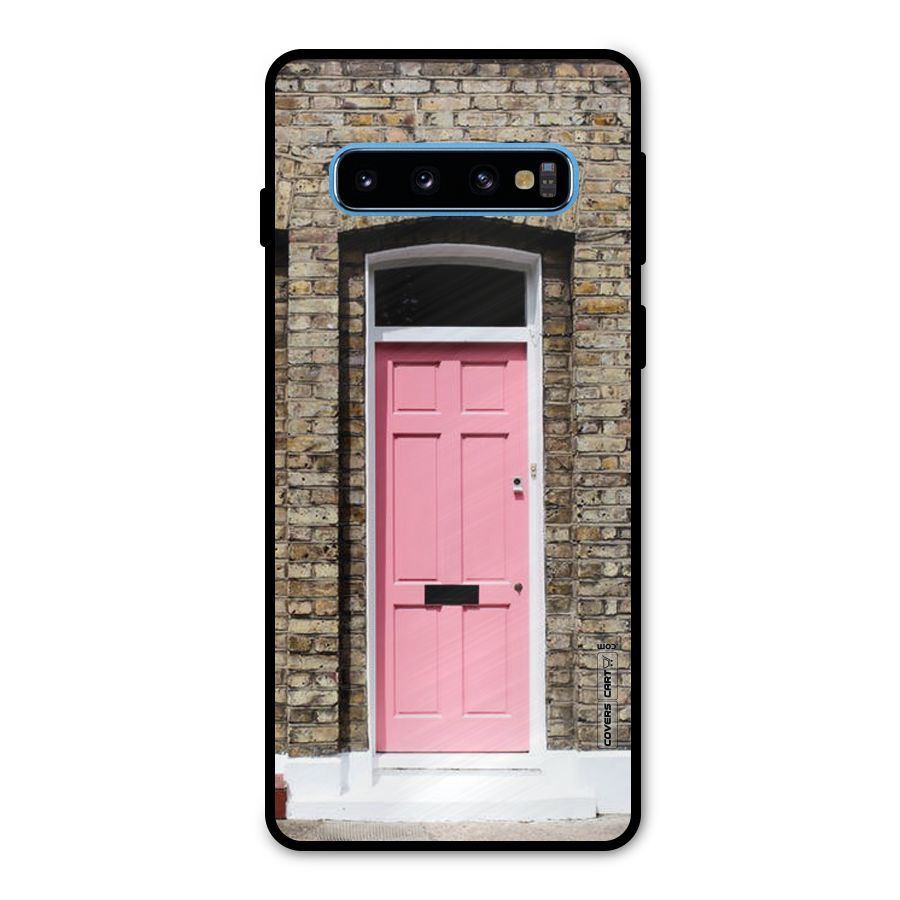 Pastel Pink Door Metal Back Case for Galaxy S10