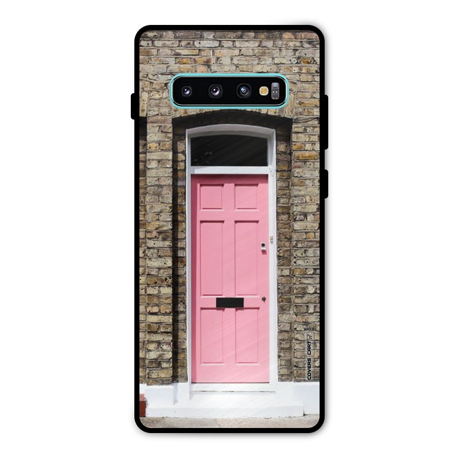 Pastel Pink Door Metal Back Case for Galaxy S10 Plus