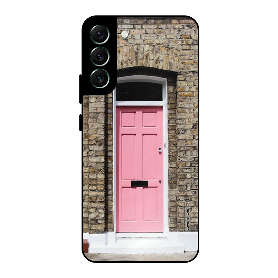 Pastel Pink Door Metal Back Case for Galaxy S22 Plus 5G