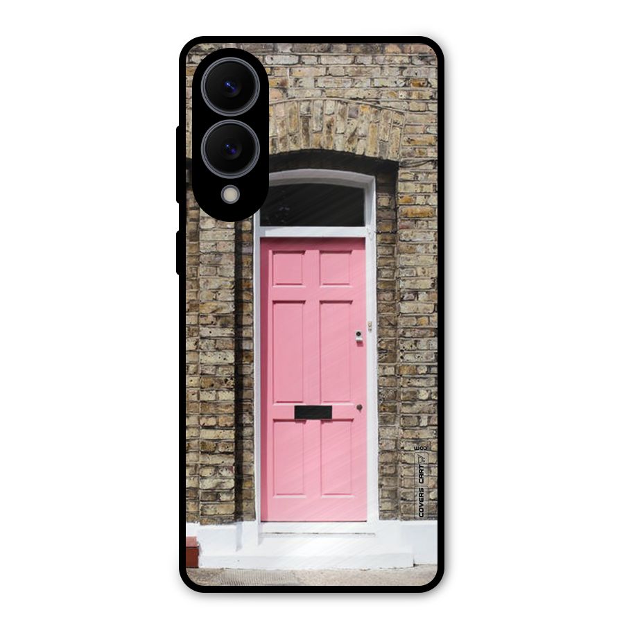 Pastel Pink Door Metal Back Case for Galaxy S25 Edge