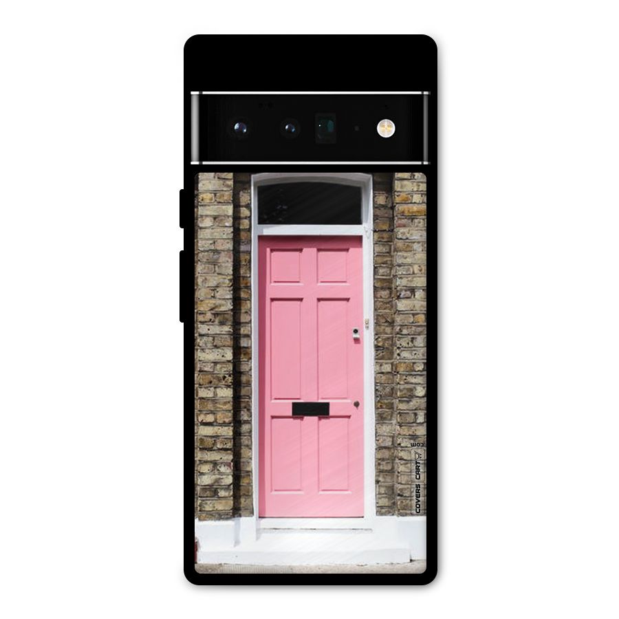 Pastel Pink Door Metal Back Case for Google Pixel 6 Pro