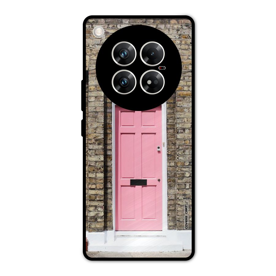 Pastel Pink Door Metal Back Case for Infinix Zero 40 5G