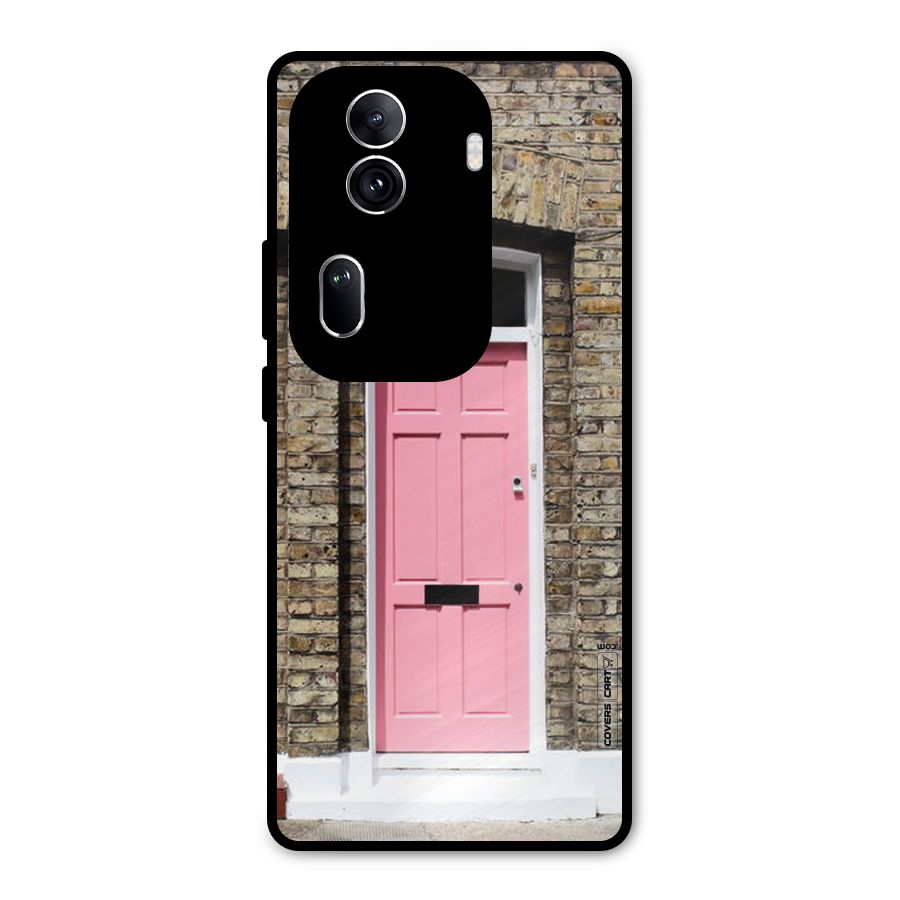 Pastel Pink Door Metal Back Case for Oppo Reno11 Pro 5G