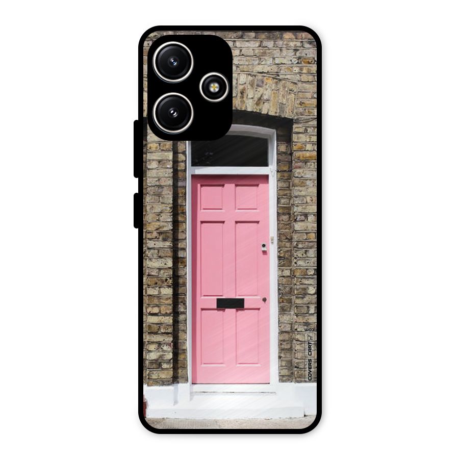Pastel Pink Door Metal Back Case for Poco M6 Pro