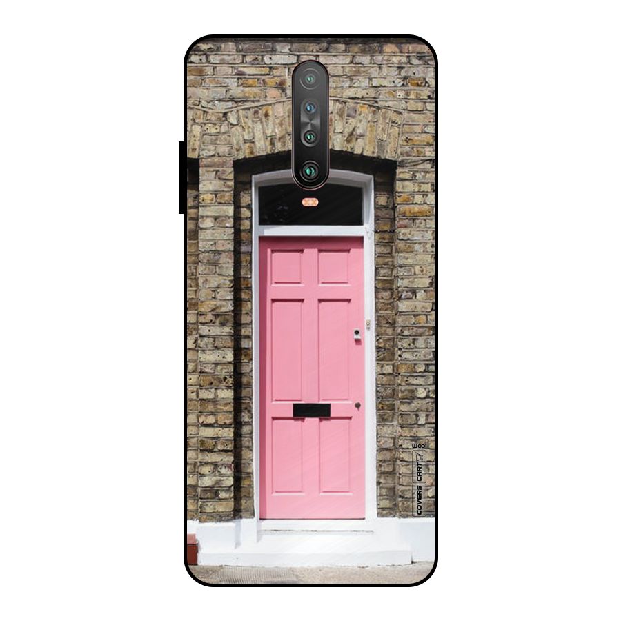 Pastel Pink Door Metal Back Case for Poco X2