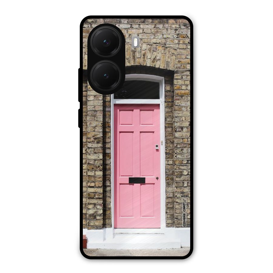 Pastel Pink Door Metal Back Case for Poco X7 Pro
