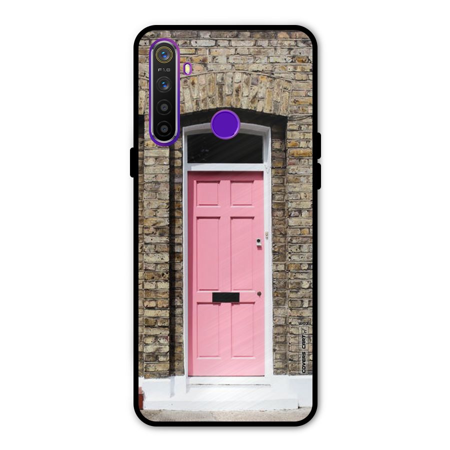 Pastel Pink Door Metal Back Case for Realme 5i