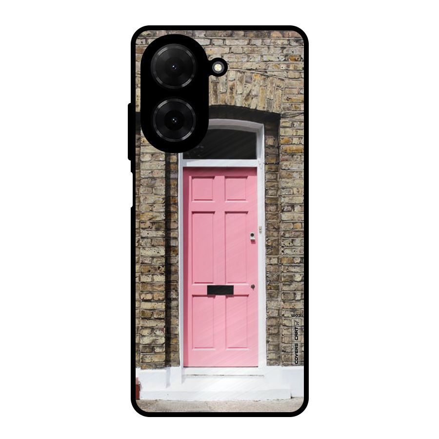 Pastel Pink Door Metal Back Case for Redmi A5 4G