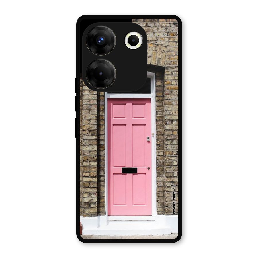 Pastel Pink Door Metal Back Case for Tecno Camon 20 Pro