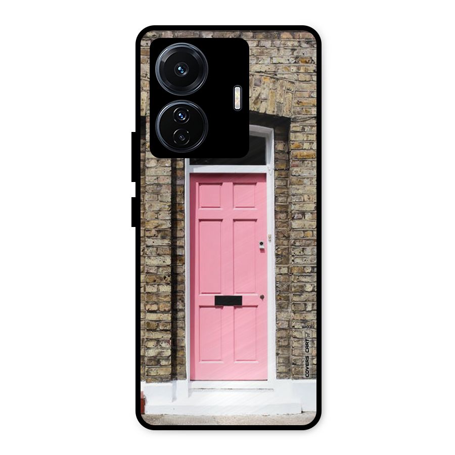 Pastel Pink Door Metal Back Case for Vivo T1 Pro